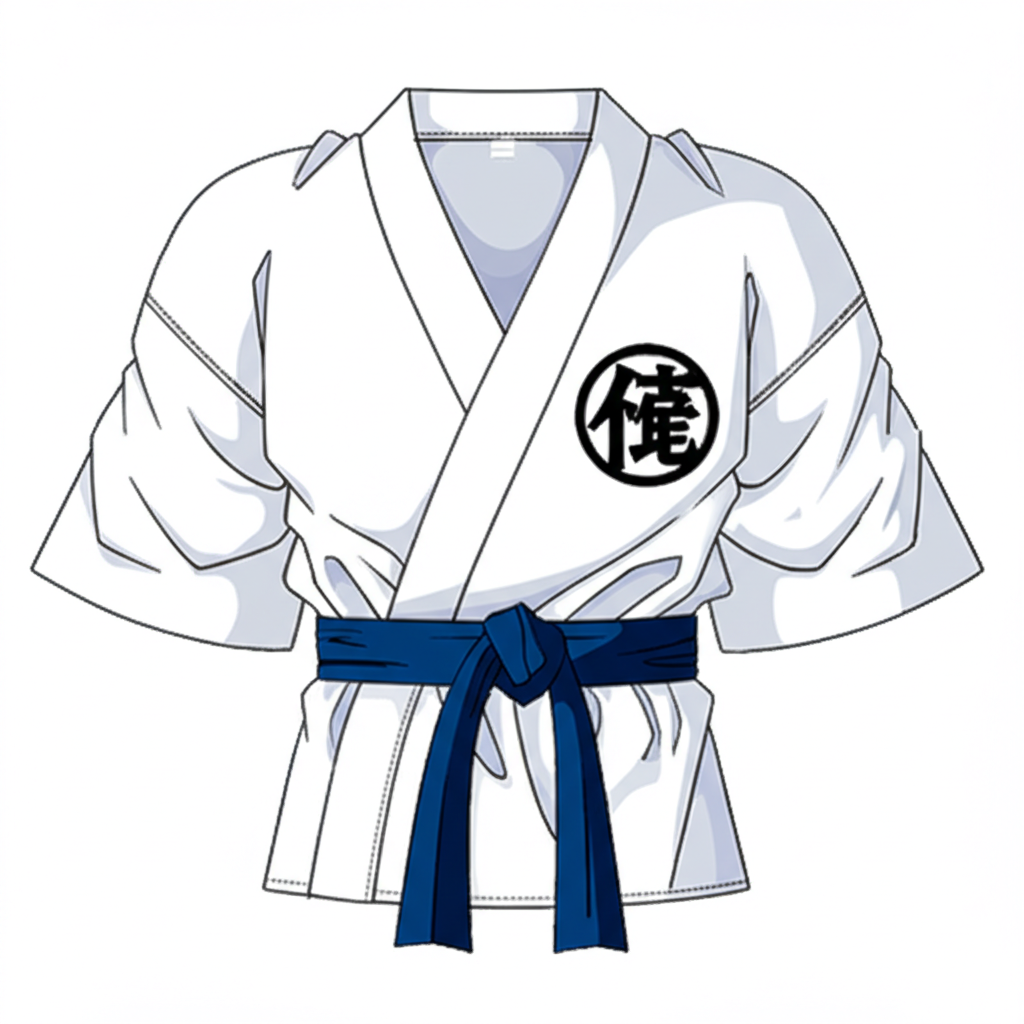 Dragon Ball Z Lined Gi in White - Exterior view thumbnail